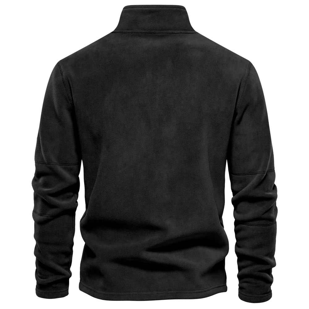 Men Zipper Neck Pullover Men's Sweatshirt Soft Shell Mens Jacket