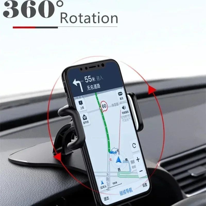 360° Rotation Car Phone Holder Universal Car GPS Navigation Dashboard Stand Car Clip Mount Bracket Mobile Phone Support in Car