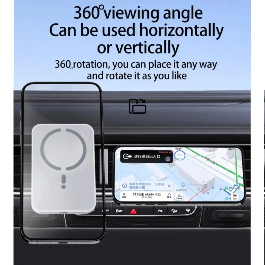 100W Car Magnetic Wireless Charger Air Vent Phone Holder Stand For Magsafe iPhone 17 16 15 14 13 12 Pro Max XS Fast Charging Pad