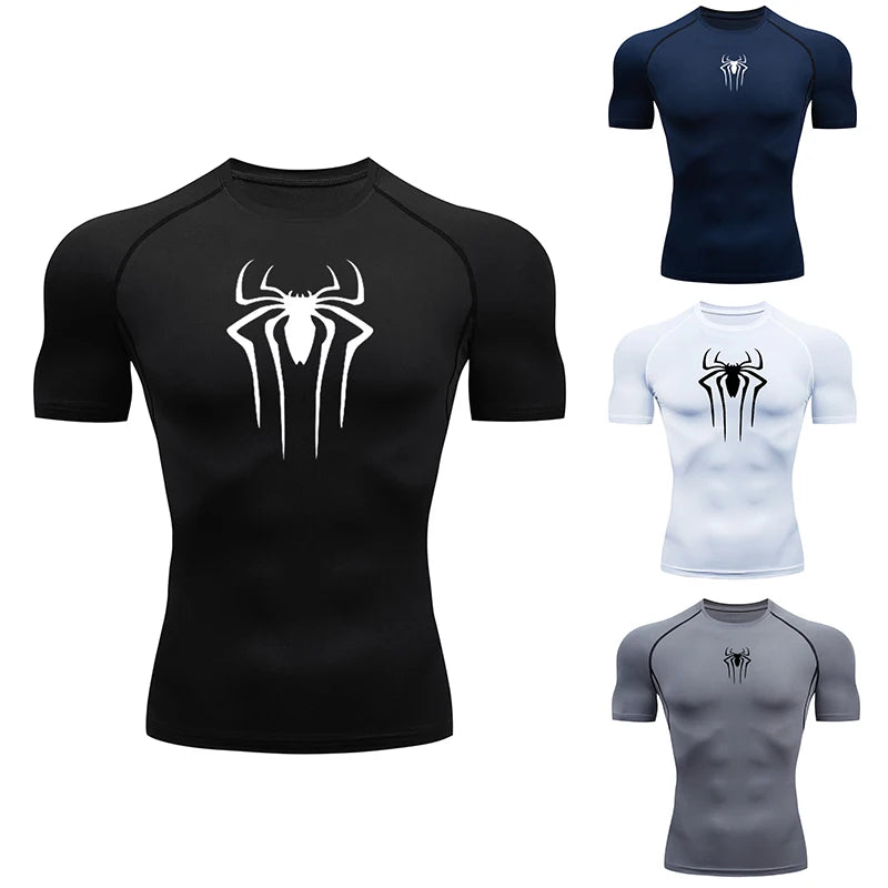 T Shirt Men Short Sleeve Sport Tees Fitness Running Sportsear Men Gym Elastic Quick Dry Jogging T-shirt Tops