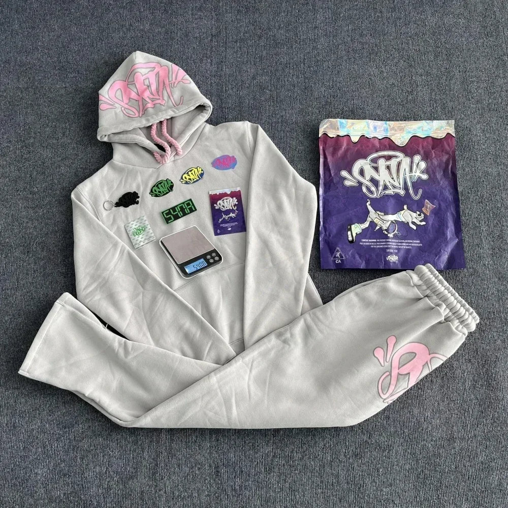 Hoodies Women  Trousers Sports Jogging Men Cotton Hoodie Young Fashion Hooded Tops Pants Women's Streetwear Coats Warm Tracksuit