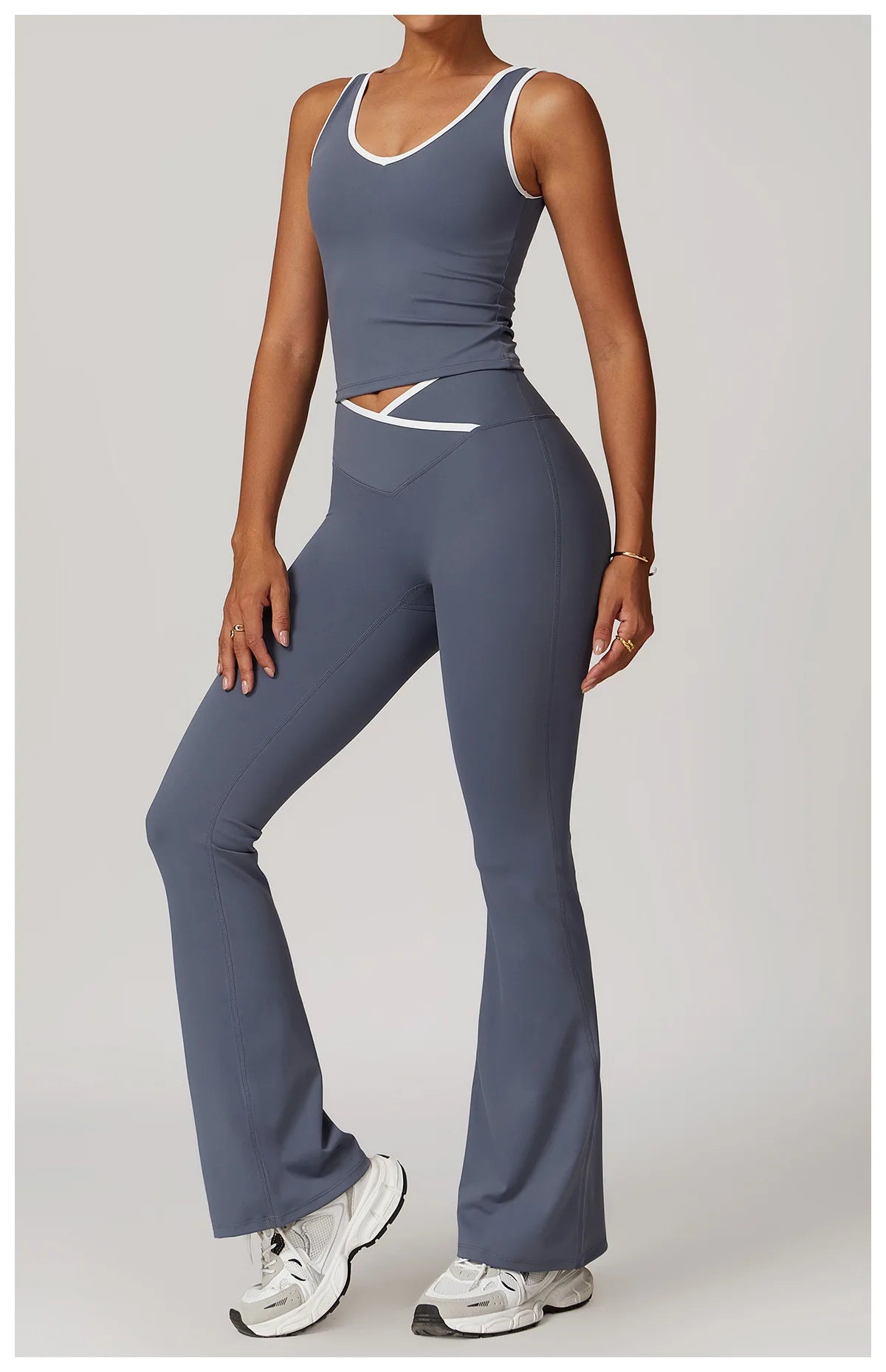 Legging Yoga Set 2 Pieces Workout Outfits Fitness Sportswear Gym Tracksuit High Waist Leggings Sports Bra Athletic Wear Women Clothes