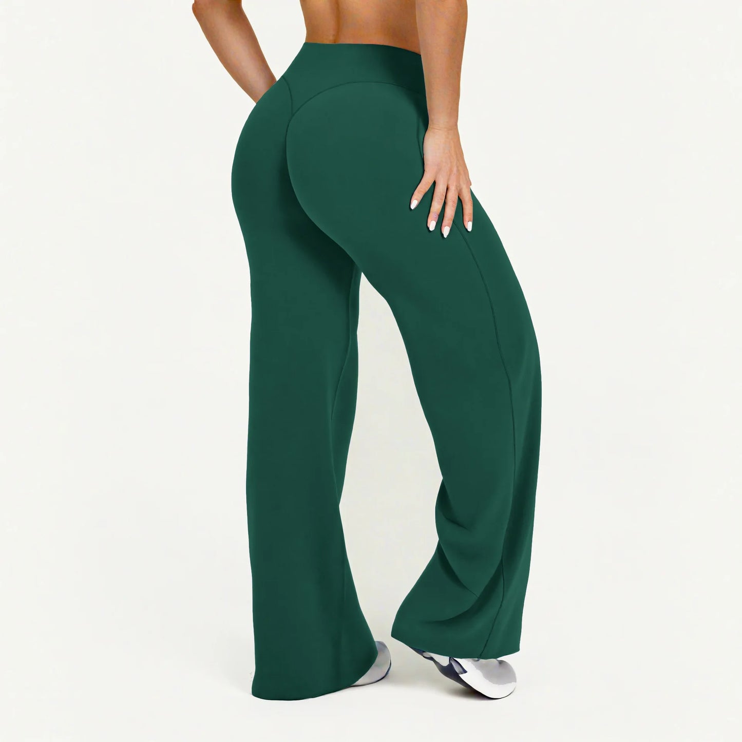 Leggings Straight Leg Bottoms For Women Soft Breathable Without Awkward Leggings Ties Yoga Wide-Leg Sports Pants