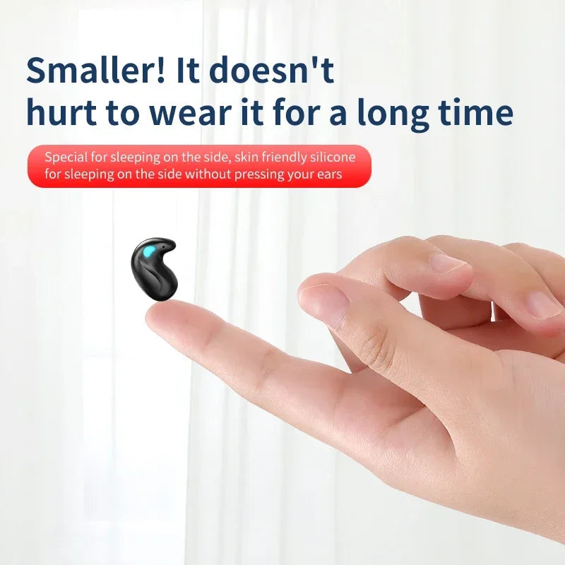 NEW Invisible Sleep Wireless Earphones IPX5 Waterproof Headphones Mini Sport Game Bluetooth Stereo HIFI Music Headset Earbuds