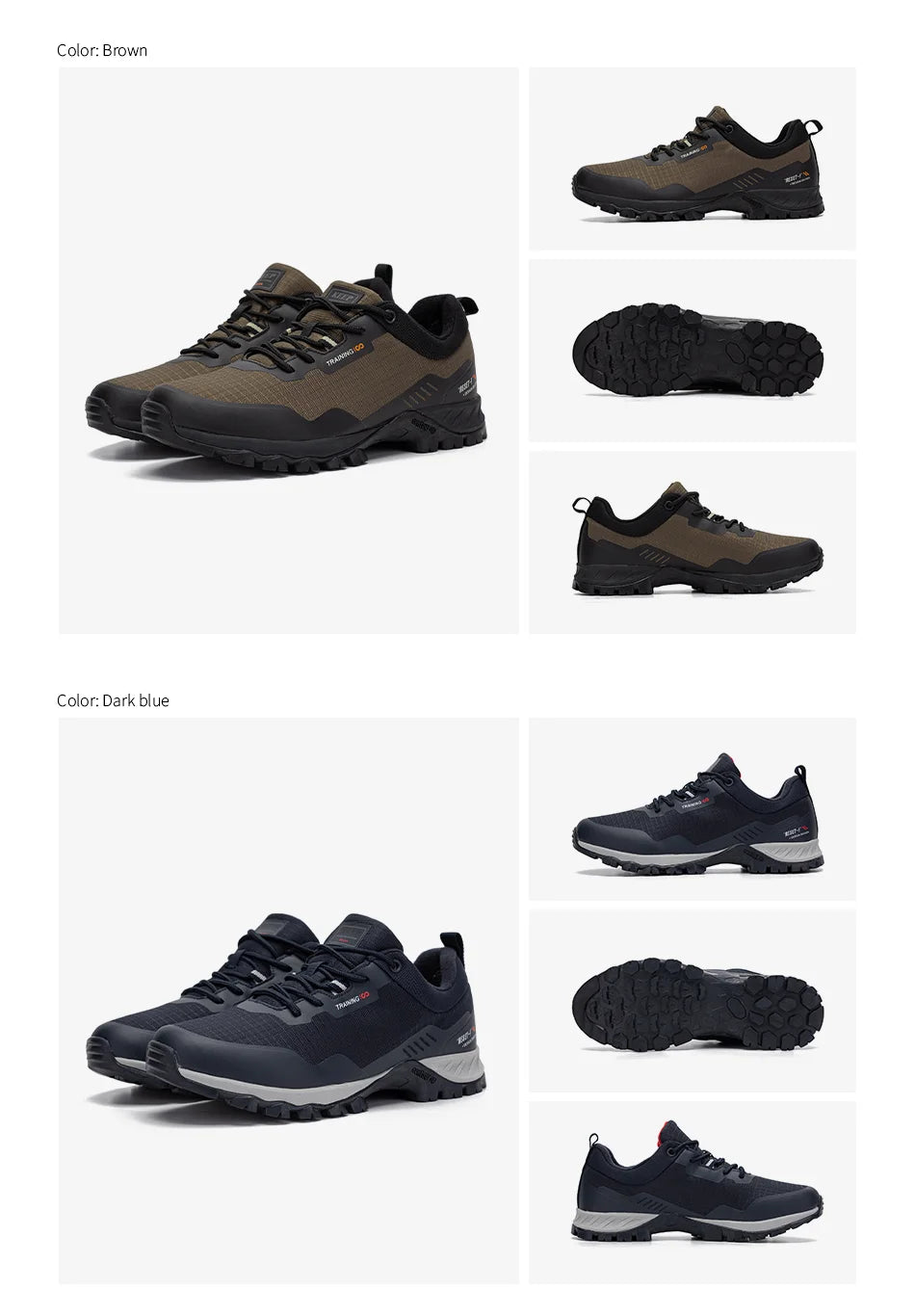 Sneakers New Men Anti-Skid Wear Resistant Hiking Shoes Fashion Waterproof Outdoor Travel Shoes Sneaker Comfortable Male Shoes
