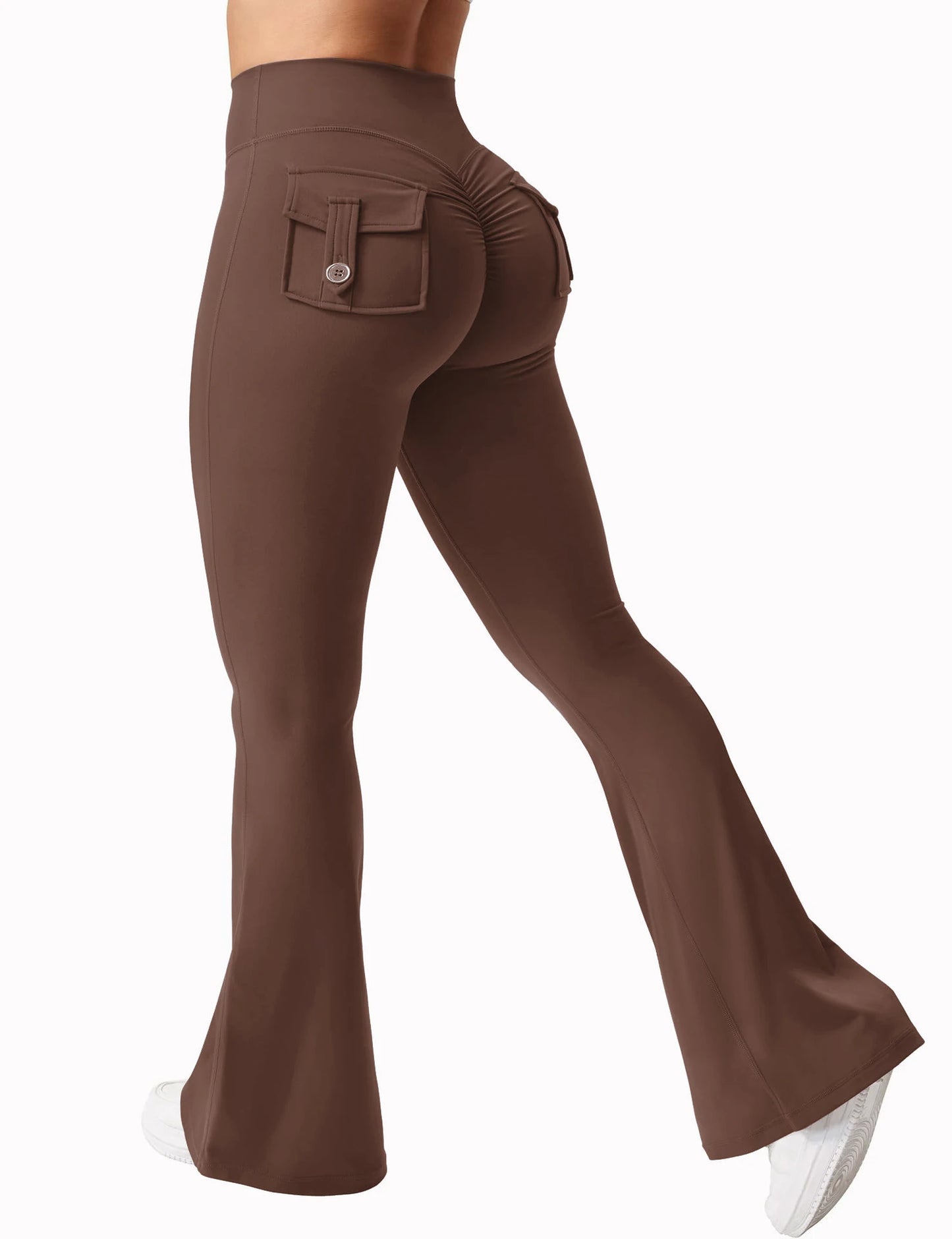 Leggings Wide Leg High Stretch Yoga Leggings Naked Feeling Compression Fitness Workwear with pockets Yoga Pant ﻿