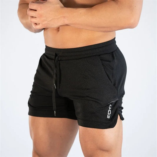 Shorts  men's breathable trend muscle fitness training three point pants running casual sports shorts