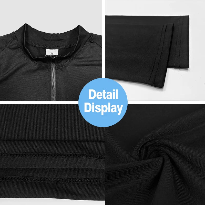 T-shirts Men Running T-shirts Compression Fitness Long Sleeve Sports Polo Shirts Trainning & Exercise Gym Sportswear Quick Dry Rashgard
