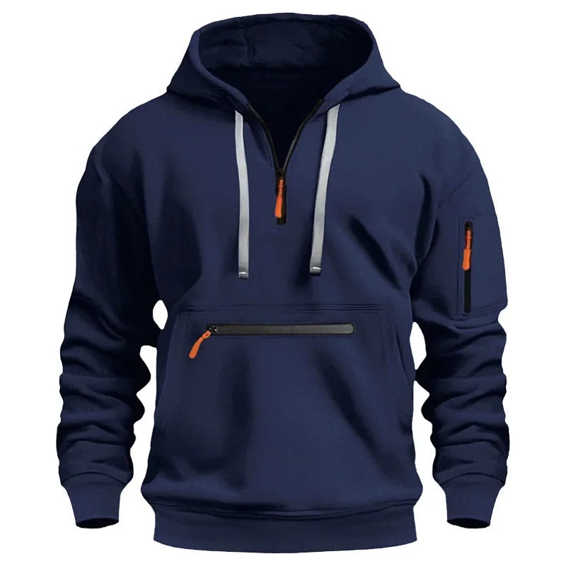 Men's Hooded Outdoor Warm Workwear Casual Sweatshirt  Comfortable Streetwear Fashion Men's Sweatshirt 1/2piecs