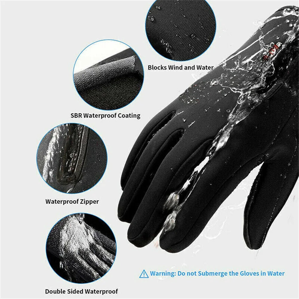 Winter Gloves Men Women Touchscreen Warm For Cycling Driving Motorcycle Cold Gloves Windproof Non Slip Gloves S-XL