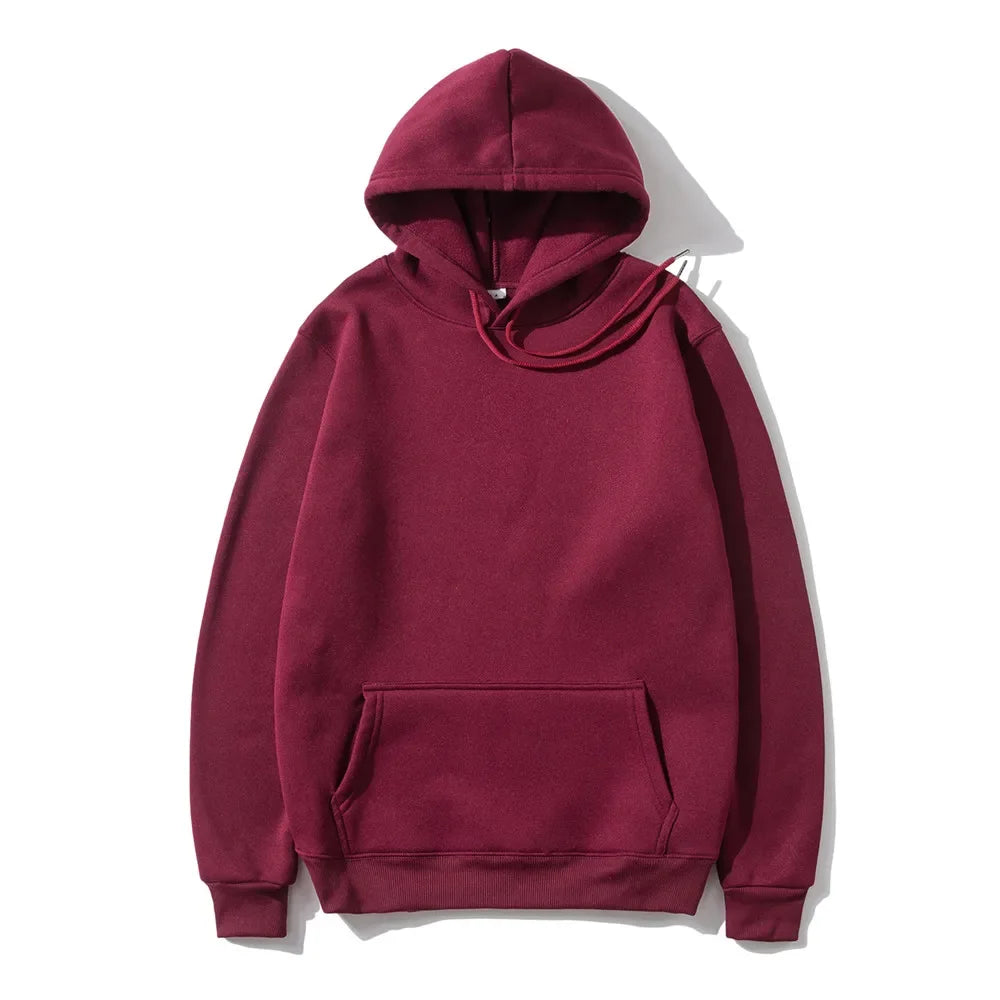 JUMPER Solid Color Men's Hoodie Warm Men's Sportswear Fashion Street Wear Casual Men's Loose Breathable Hoodie Brand Hoodie