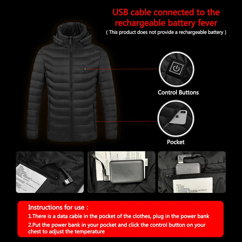 Heated Jacket Electric Self Heated Jacket USB Heated Clothing Electric Heating Jackets