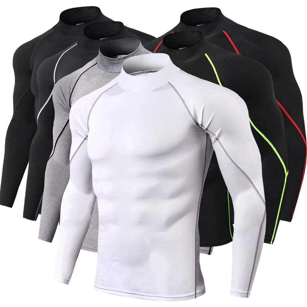 T-shirt Quick Dry Bodybuilding Running Shirt Long Sleeve Compression Top Gym T Shirt Men Fitness Tight Rashgard