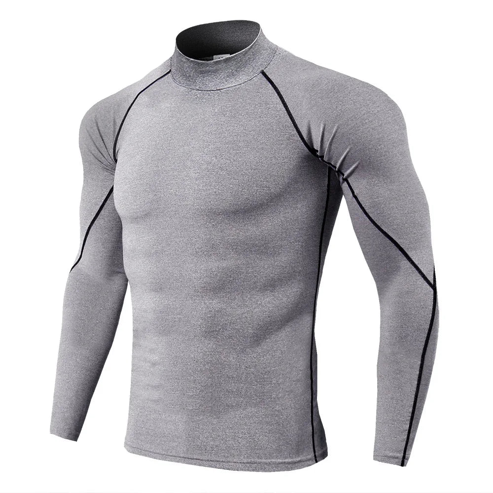 T-shirt Quick Dry Bodybuilding Running Shirt Long Sleeve Compression Top Gym T Shirt Men Fitness Tight Rashgard