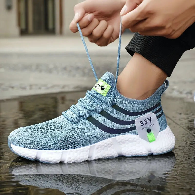 Sneakers Men Casual Sport Shoes Breathable Lightweight Sneakers Outdoor Mesh Black Running Shoes Athletic Jogging Tenis Walking Shoes