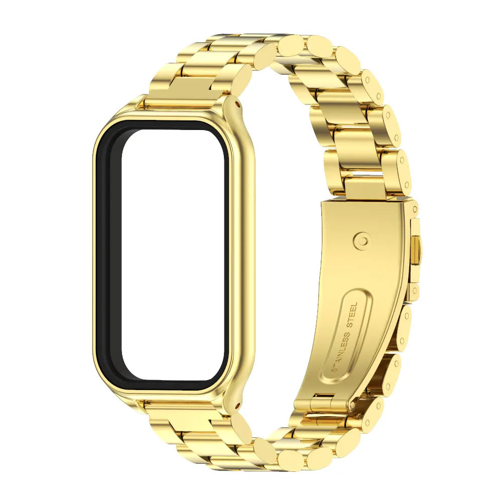 Strap For Xiaomi Mi Band 8 9 Active Bracelet for Xiaomi Smart Band 8 Active Stainless Steel Metal Watchband Mi Band 8 Active