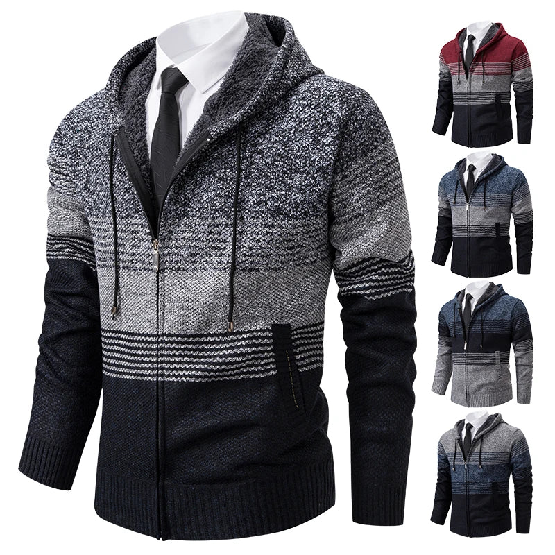 Streetwear Knitted Jacket Trend Hombre Clothing