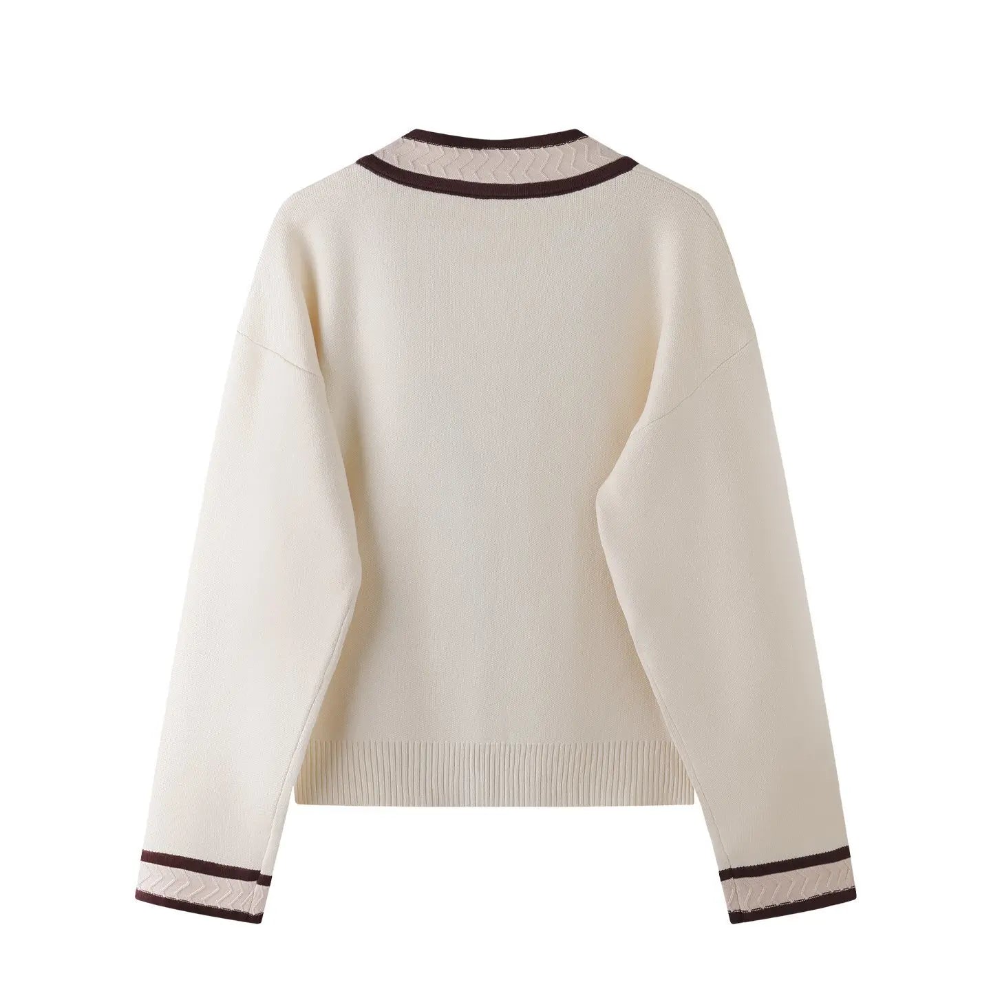 High Quality Light Luxury French Bear Embroidered Knitted Cardigan For Women New Fashion Casual Loose Sweater Coats Pulls Femmes