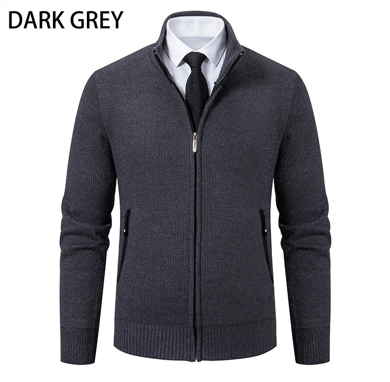 Jacket Vintage Winter Sweater Coat Casual Turndown Collar Fleece Jackets Fashion Mens Autumn Outwear