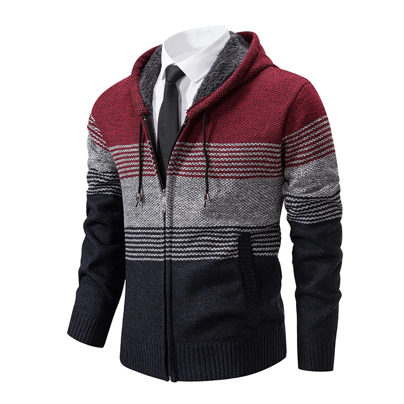Streetwear Knitted Jacket Trend Hombre Clothing