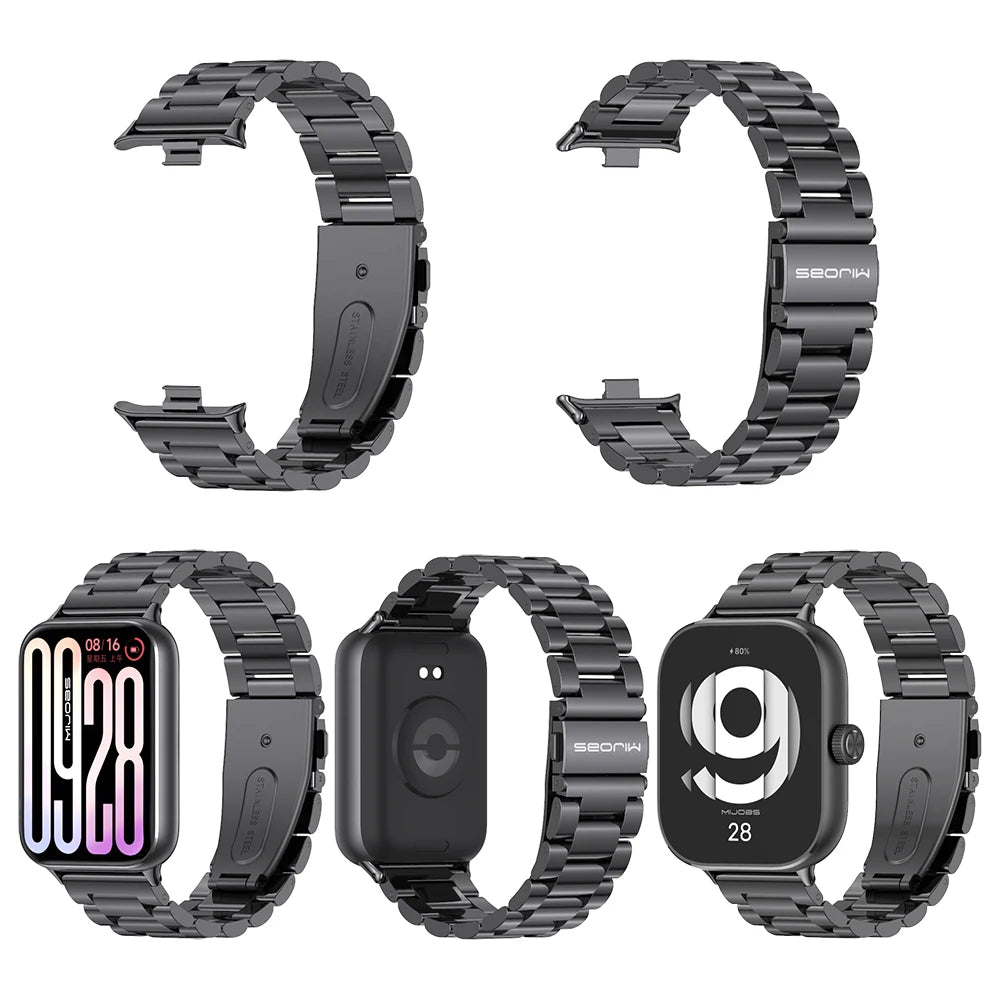 For Mi Band 9 Pro Strap for Mi Band 8 Pro Wristband for Xiao mi Smart Band 8 Pro Bracelet Global Version Metal Watch Band