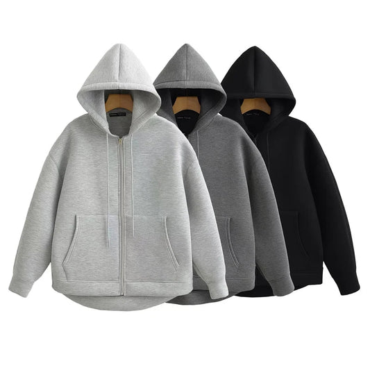 Hoodies Women  Zip up  Autumn Hooded Sweatshirt Woman Long Sleeve Oversized Women's Sweatshirts Zip Hoodie Women Jackets