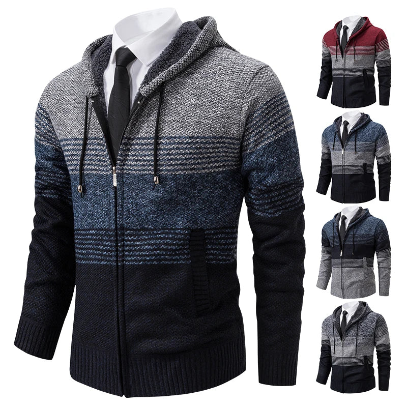 Streetwear Knitted Jacket Trend Hombre Clothing