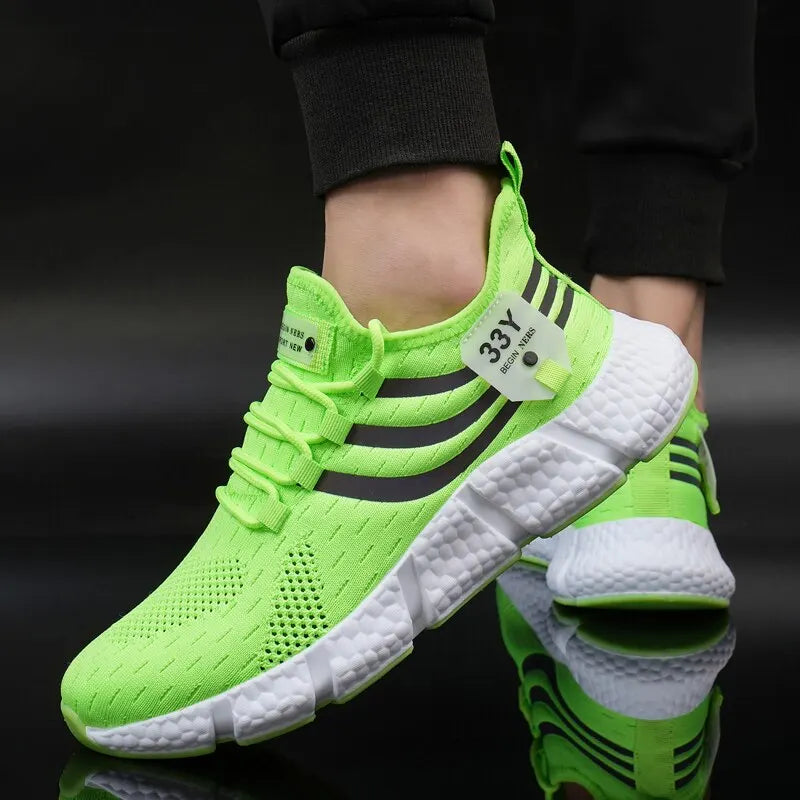 Sneakers Men Casual Sport Shoes Breathable Lightweight Sneakers Outdoor Mesh Black Running Shoes Athletic Jogging Tenis Walking Shoes