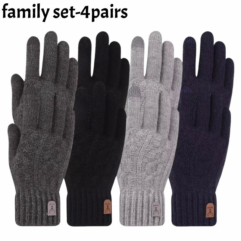 Warm Gloves Touchscreen Unisex Knit Finger Gloves Machine Washable Ideal for Travel Cycling Sports
