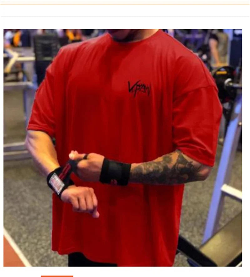 T-shirts Collar  sports  Oversize Cotton Summer Tee Training running shirt Man Streetwear Half Sleeve men T-shirt
