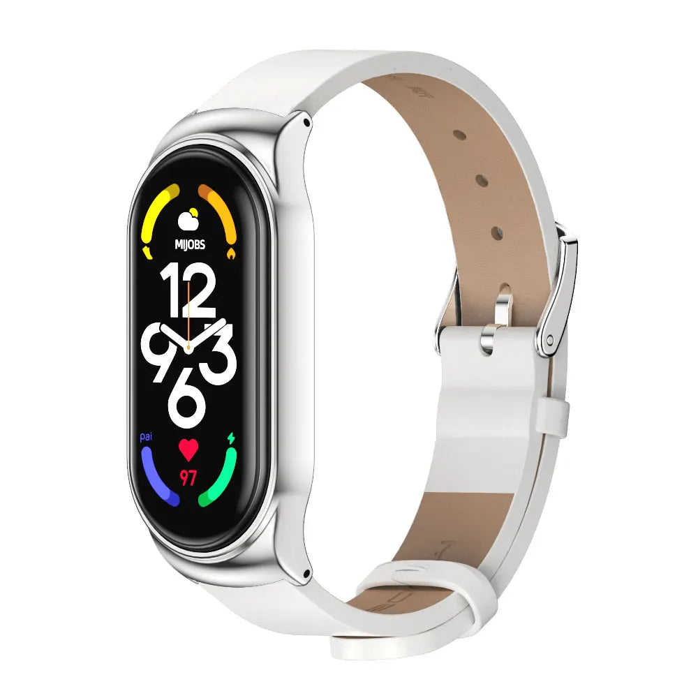 Strap for Mi Band 10 9 8 7 6 5 4 3 Leather Wristband For Miband 8 7 6 NFC Global Version Bracelet for Mi Band 5 6 7 8 Correa