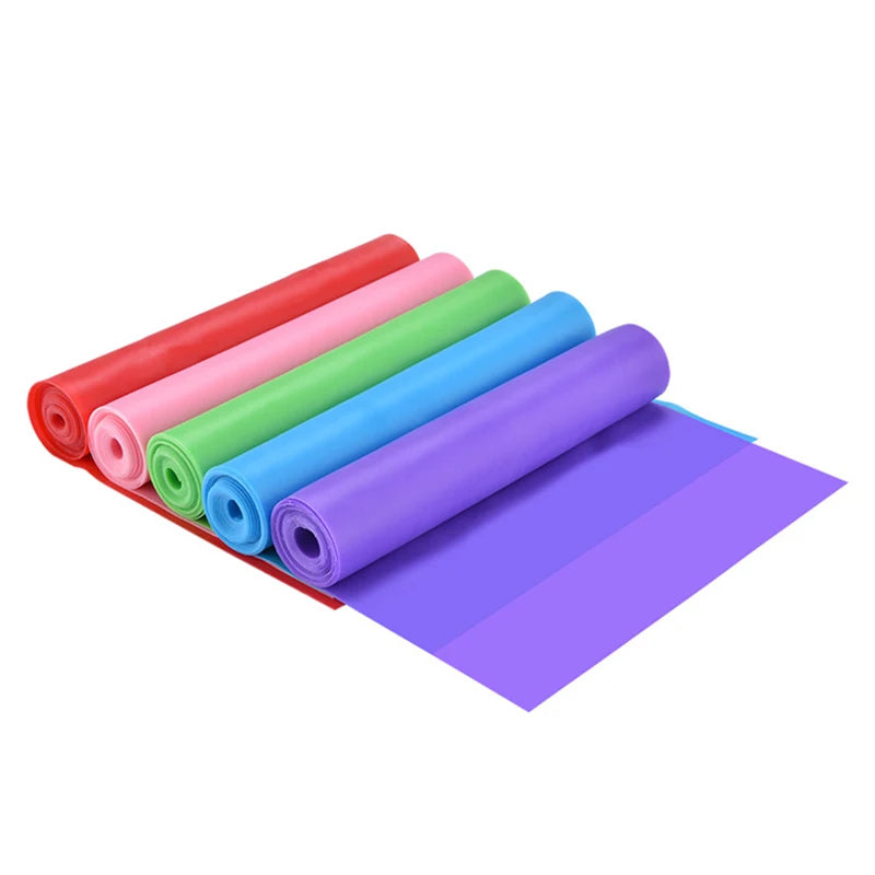 EQP Yoga Pilates Elastic Resistance Band Fitness Training Band 150cm Fitness Elastic Rubber Gym Natural Rubber
