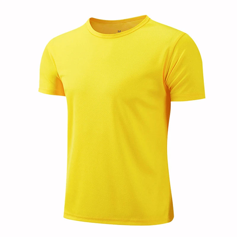 T-shirts  Men Women Quick Dry Short Sleeve Sport T Shirt Gym Jerseys Fitness Shirt Trainer Running T-Shirt Teenager Breathable Sportswears