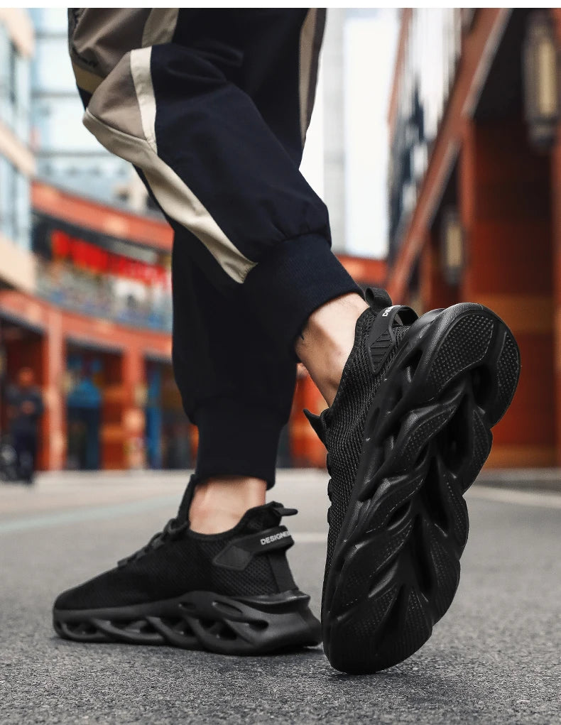 Sneakers Men Casual Sports Shoes Breathable Lightweight Sneakers Outdoor Mesh Black Running Shoes Athletic Jogging Tennis Walking Shoes