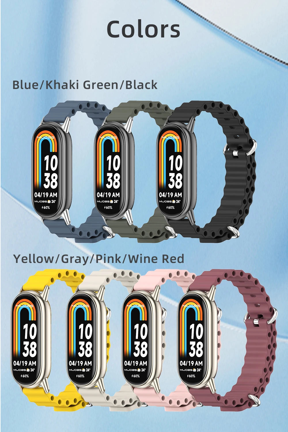 Strap For Mi Band 10 9 8 7 6 5 4 3 Silicone Wristband Replacement For Xiao mi Mi Band 8 Bracelet MiBand 7 6 5 4 3 Wrist Strap