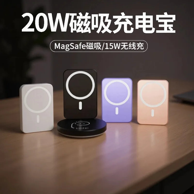 10000mah Large Capacity for Magsafe Magnetic Mini Wireless Power Bank Fast Charging Portable Power Bank External Battery