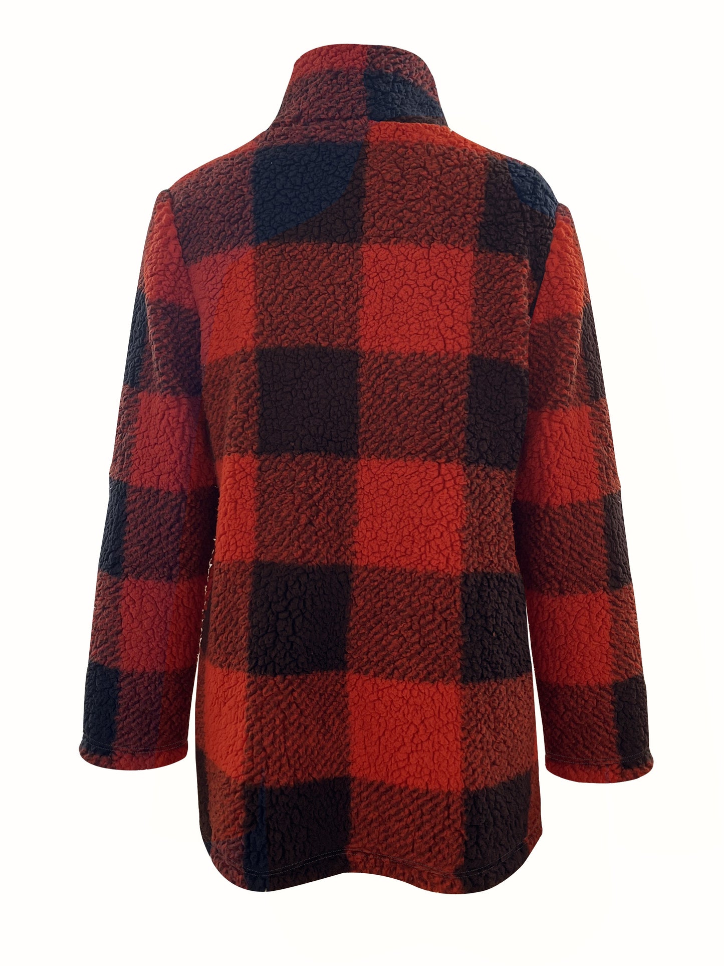 Fashion New Casual Plaid Fuzzy Sweatshirt