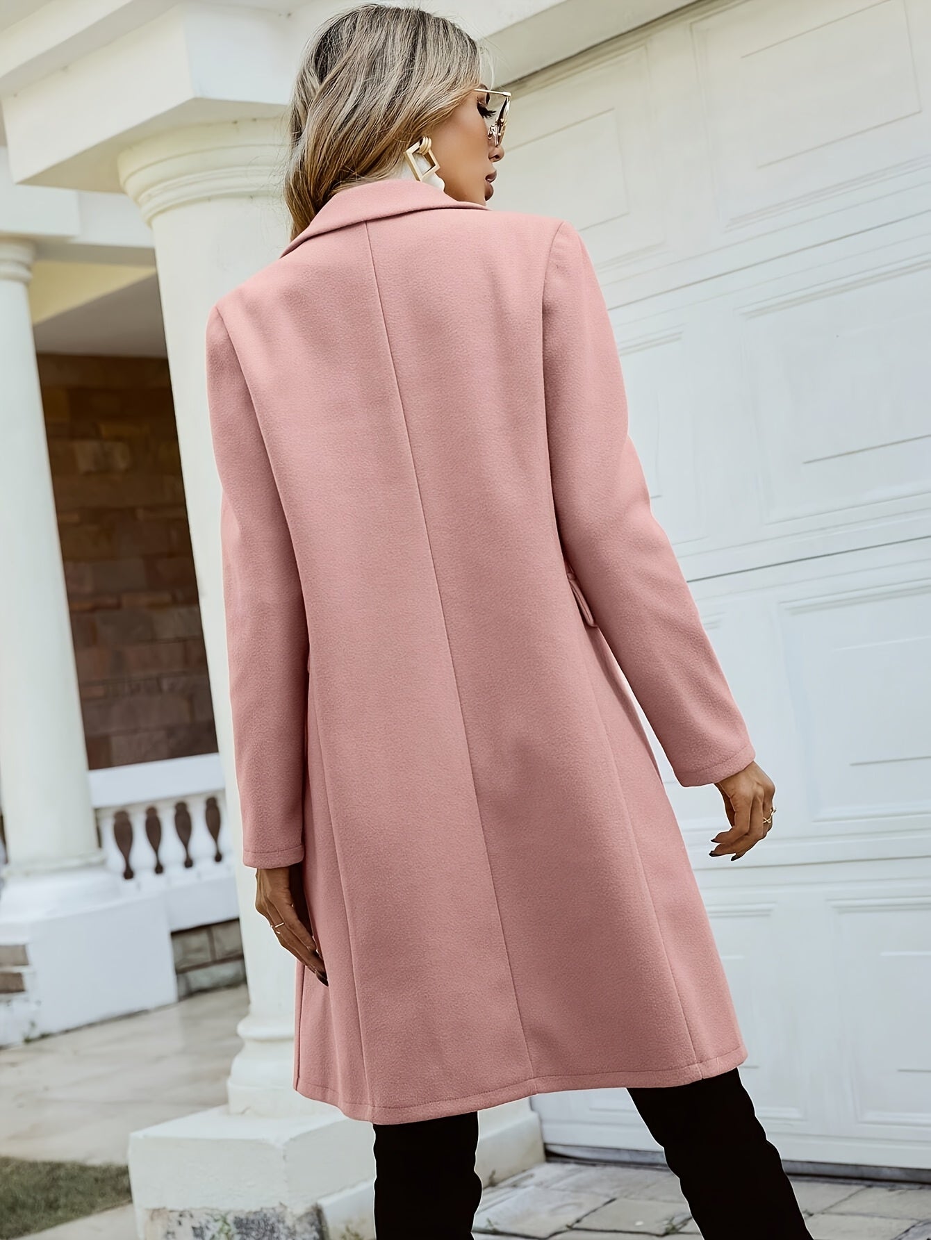 [Tweed Coat for Women] 2025 Hot Selling European and American Style Tweed Coat for Women, Mid-Length Spring Autumn Winter New Korean Version Loose Double-Breasted Waist-Cinching Fleece Overcoats